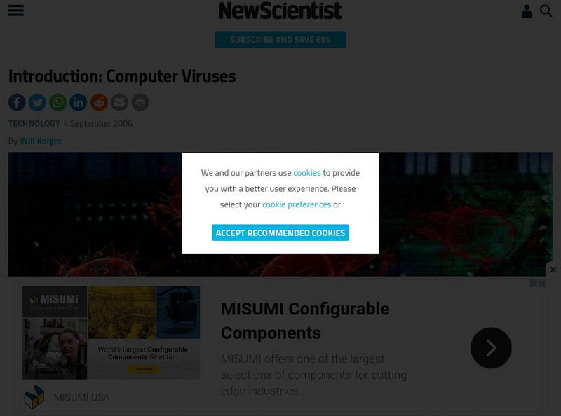 New Scientist Tech: Special Report on Computer Viruses Article New Scientist Tech: Special Report on Computer Viruses Article