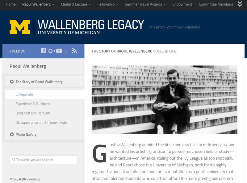University of Michigan: The Wallenberg Story Activity University of Michigan: The Wallenberg Story Activity