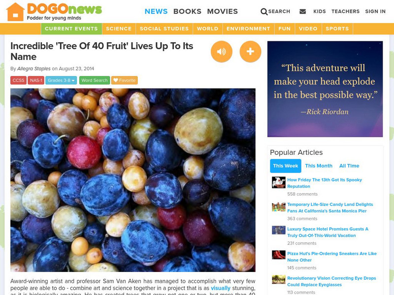 Dogo News: Week of 8 25 14: Incredible Tree of 40 Fruits Lives Up to Its Name Article