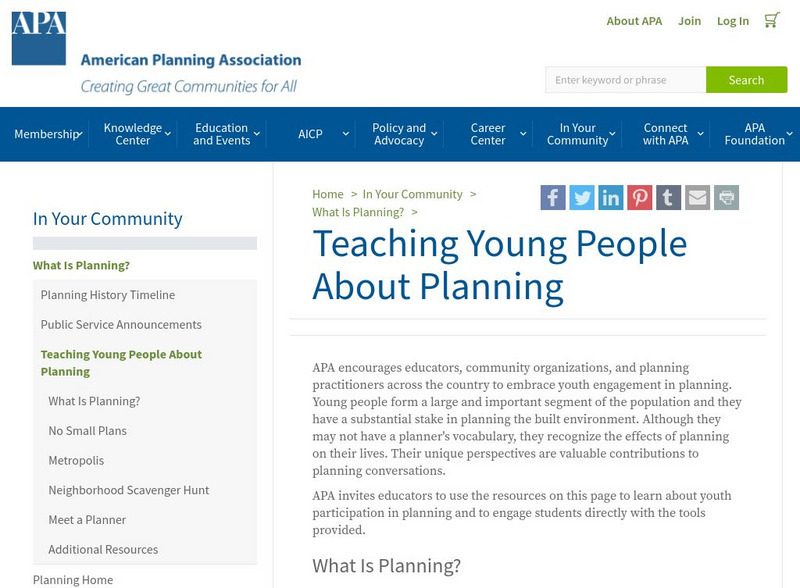 Planning.org: Kids and Community Unit Plan Planning.org: Kids and Community Unit Plan