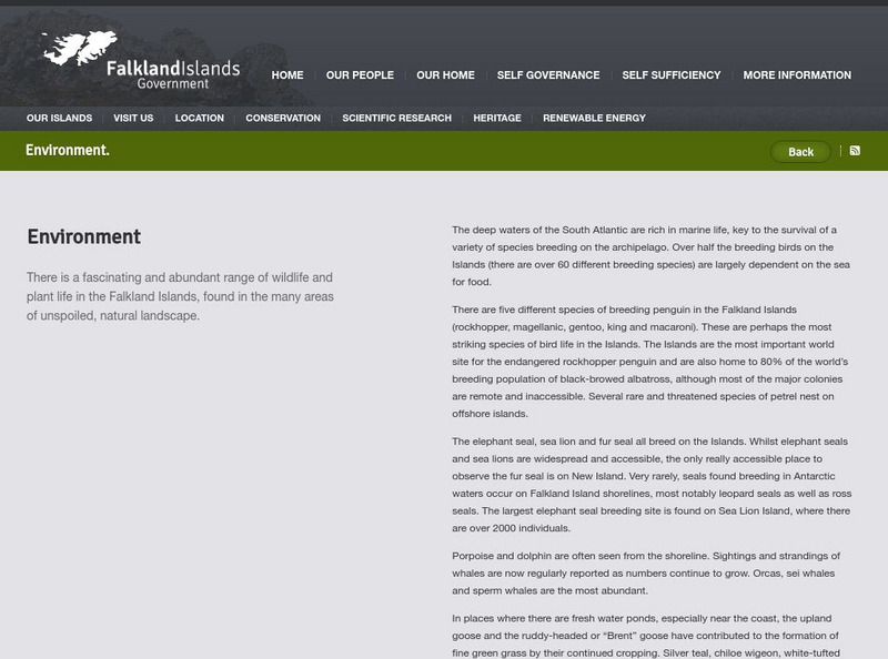 Falkland Islands Government: Nature Website Falkland Islands Government: Nature Website