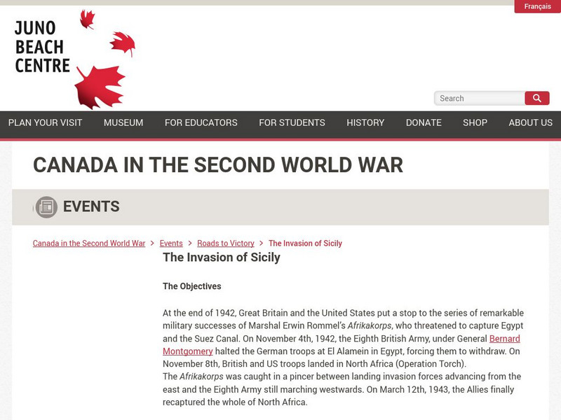 Juno Beach Centre: The Italian Campaign Website Juno Beach Centre: The Italian Campaign Website