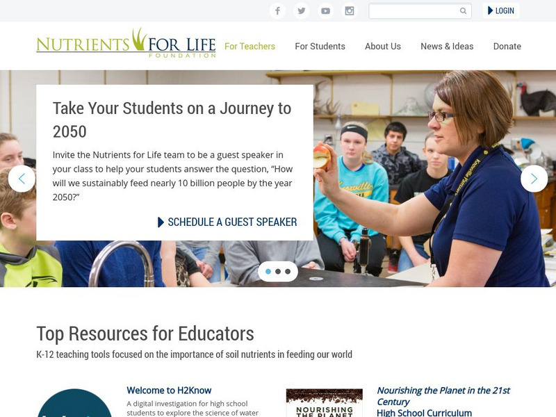 Nutrients for Life Foundation: For Teachers: Nourishing the Planet Lesson Plan Nutrients for Life Foundation: For Teachers: Nourishing the Planet Lesson Plan