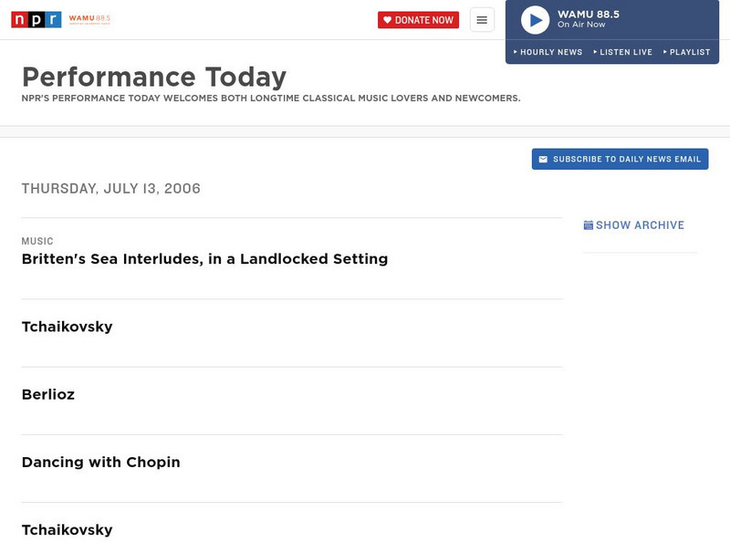 Npr: Performance Today Website Npr: Performance Today Website
