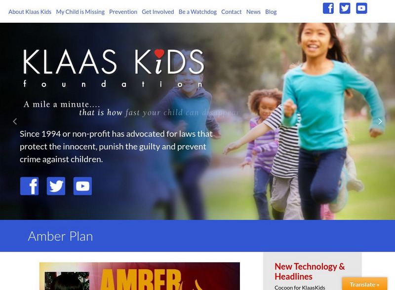 Klass Kids Foundation: Amber Plan Website Klass Kids Foundation: Amber Plan Website