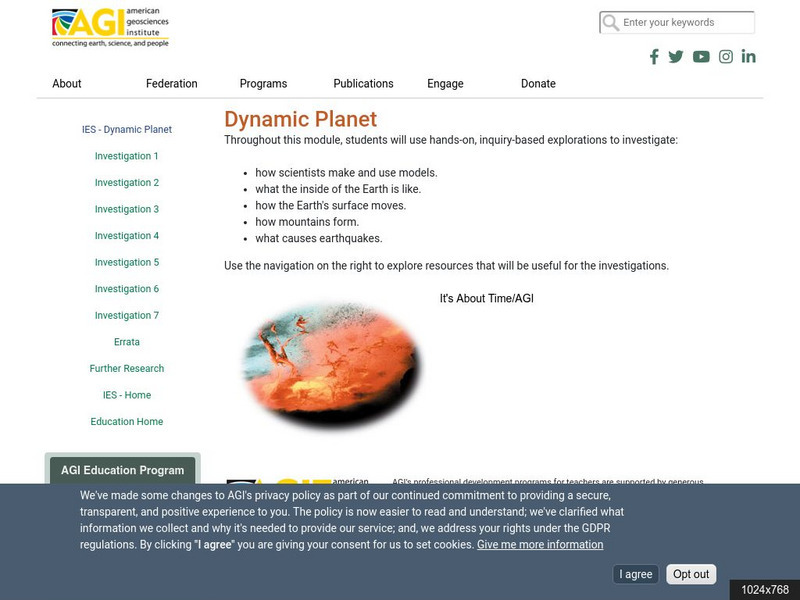 American Geosciences Institute: Dynamic Planet Unit Plan American Geosciences Institute: Dynamic Planet Unit Plan