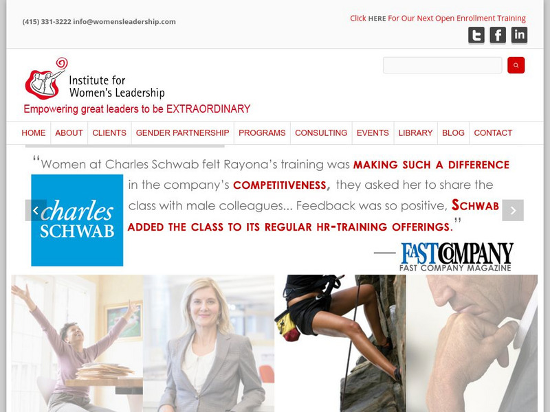 Womensleadership.com: Institute for Women's Leadership Website