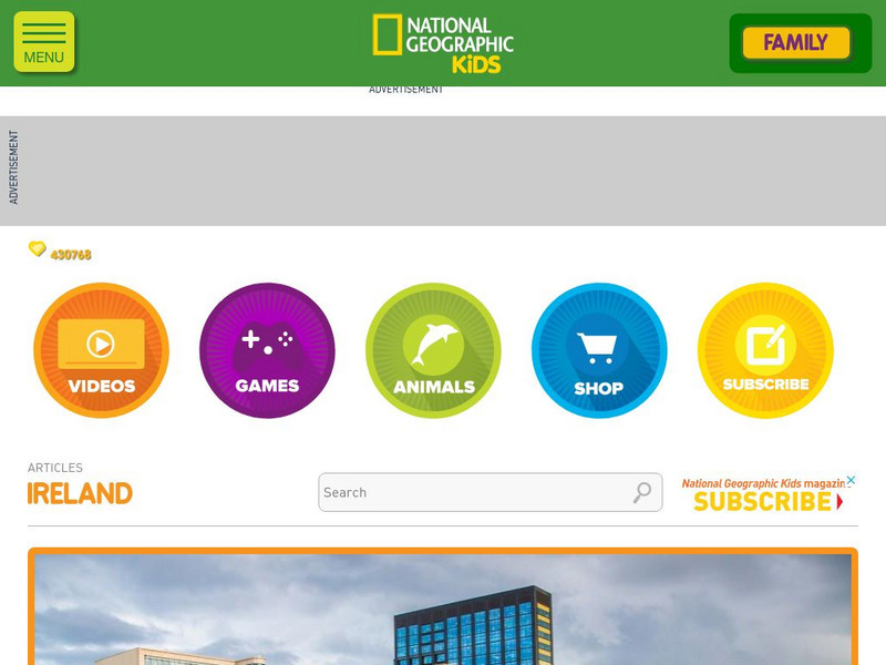 National Geographic Kids: Ireland Website National Geographic Kids: Ireland Website