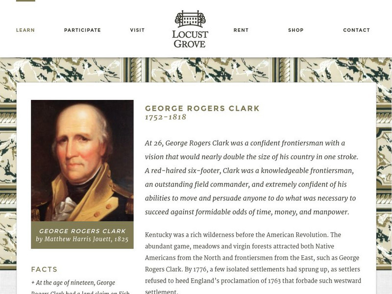 About George Rogers Clark (1752 1818) Website About George Rogers Clark (1752 1818) Website