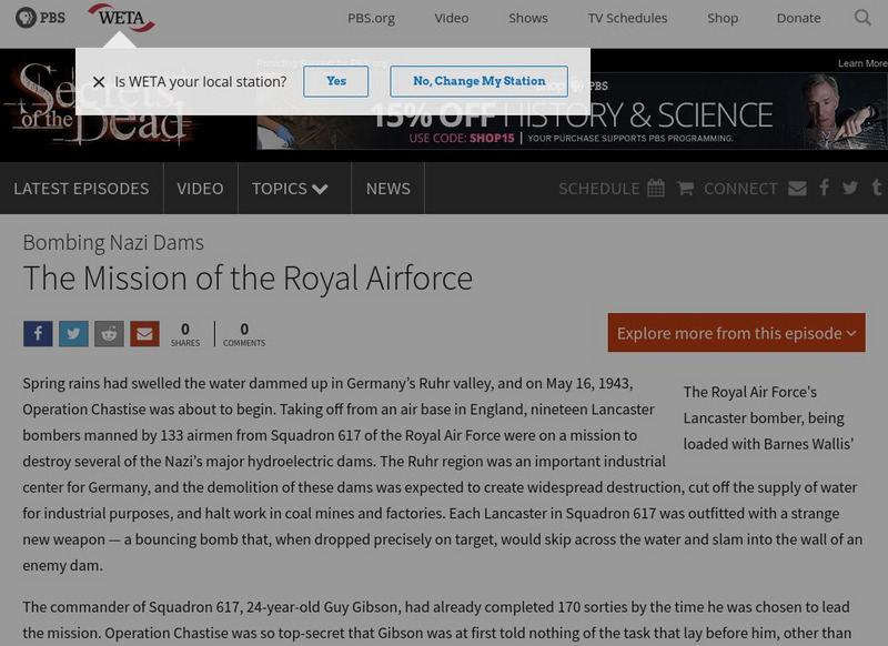 Pbs: Bombing Nazi Dams Website Pbs: Bombing Nazi Dams Website