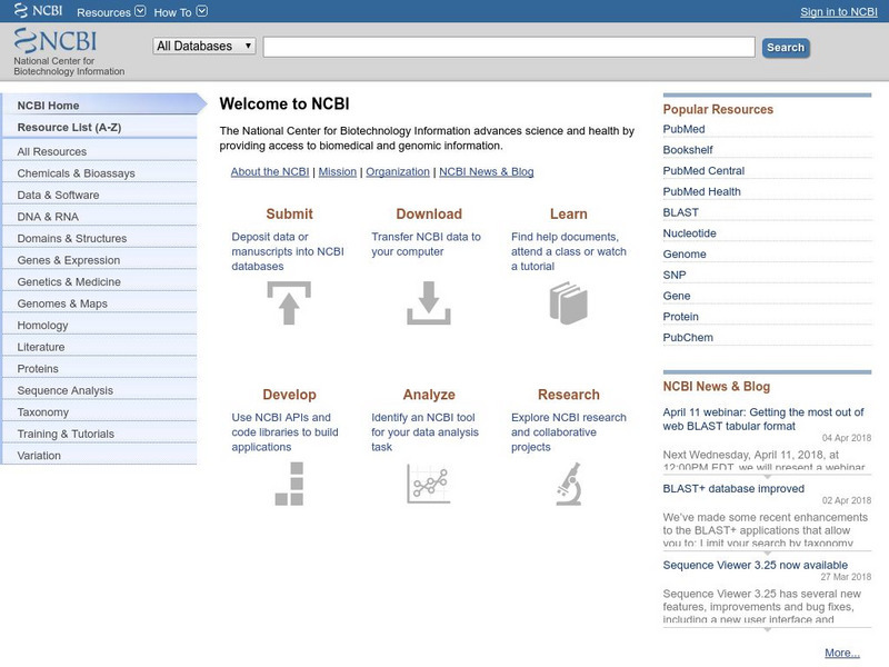 National Center for Biotechnology Information: Welcome to Ncbi Website National Center for Biotechnology Information: Welcome to Ncbi Website
