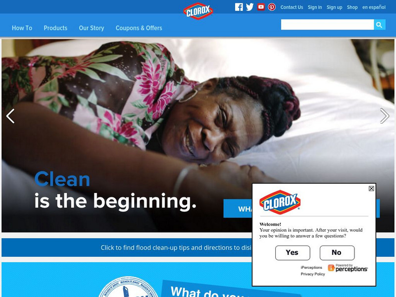 Clorox.com Website Clorox.com Website