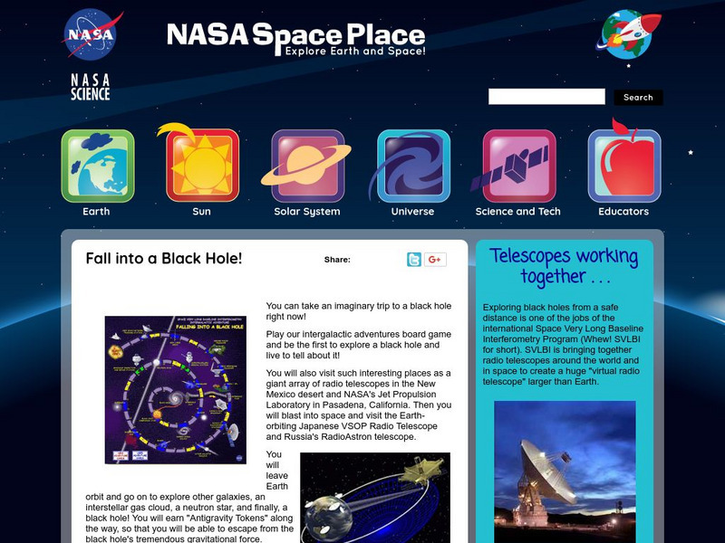 Nasa: Fall Into a Black Hole! Website Nasa: Fall Into a Black Hole! Website