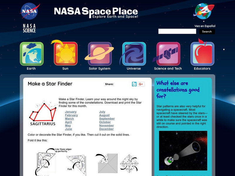 Nasa: Make a Star Finder Activity Nasa: Make a Star Finder Activity