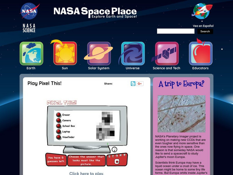 Nasa: Play Pixel This! Interactive Nasa: Play Pixel This! Interactive