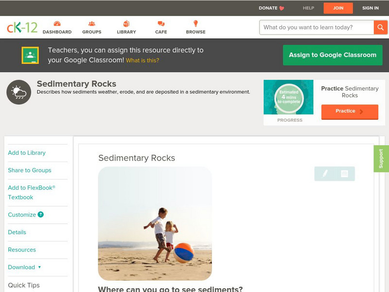 Ck 12: Earth Science: Sedimentary Rocks Unit Plan Ck 12: Earth Science: Sedimentary Rocks Unit Plan