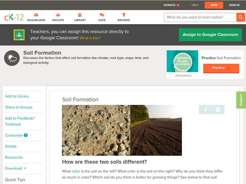 Ck 12: Earth Science: Soil Formation Unit Plan Ck 12: Earth Science: Soil Formation Unit Plan