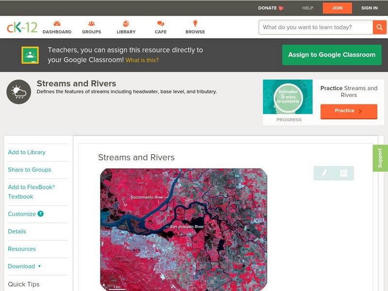 Ck 12: Earth Science: Streams and Rivers Unit Plan Ck 12: Earth Science: Streams and Rivers Unit Plan