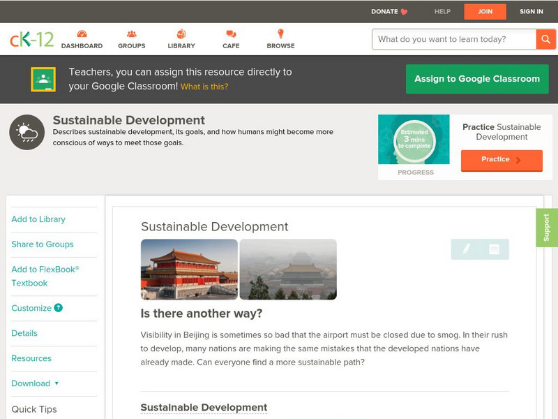 Ck 12: Earth Science: Sustainable Development Unit Plan Ck 12: Earth Science: Sustainable Development Unit Plan