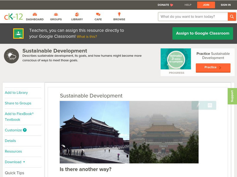 Ck 12: Earth Science: Sustainable Development Unit Plan Ck 12: Earth Science: Sustainable Development Unit Plan