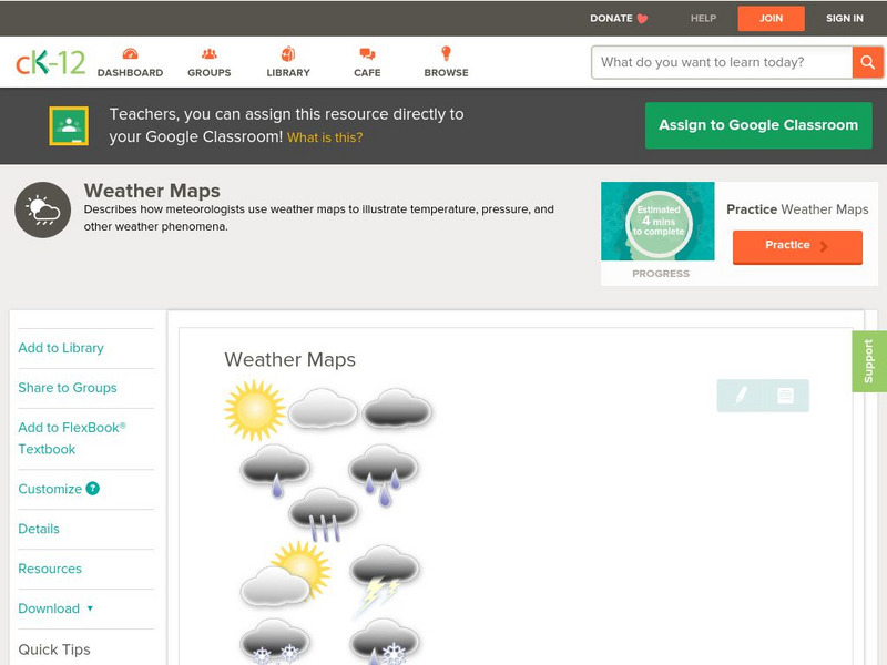 Ck 12: Earth Science: Weather Maps Unit Plan Ck 12: Earth Science: Weather Maps Unit Plan