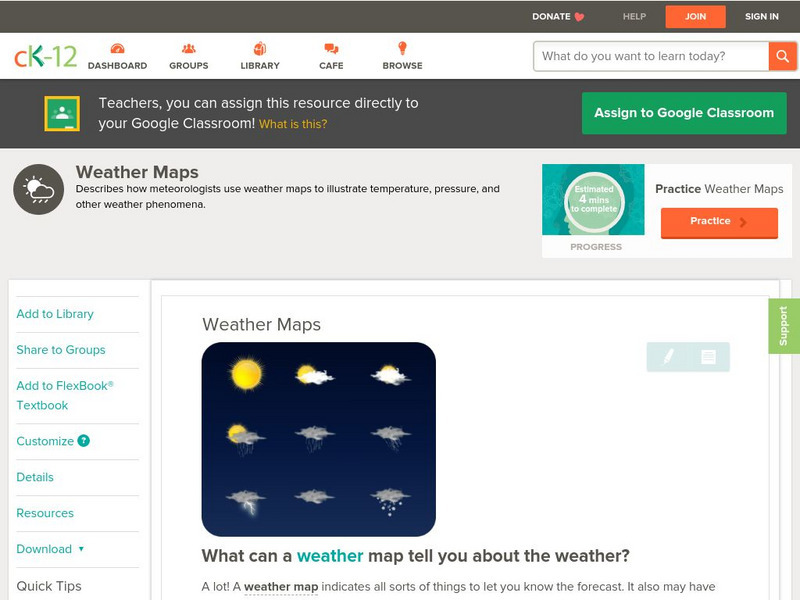 Ck 12: Earth Science: Weather Maps Unit Plan Ck 12: Earth Science: Weather Maps Unit Plan