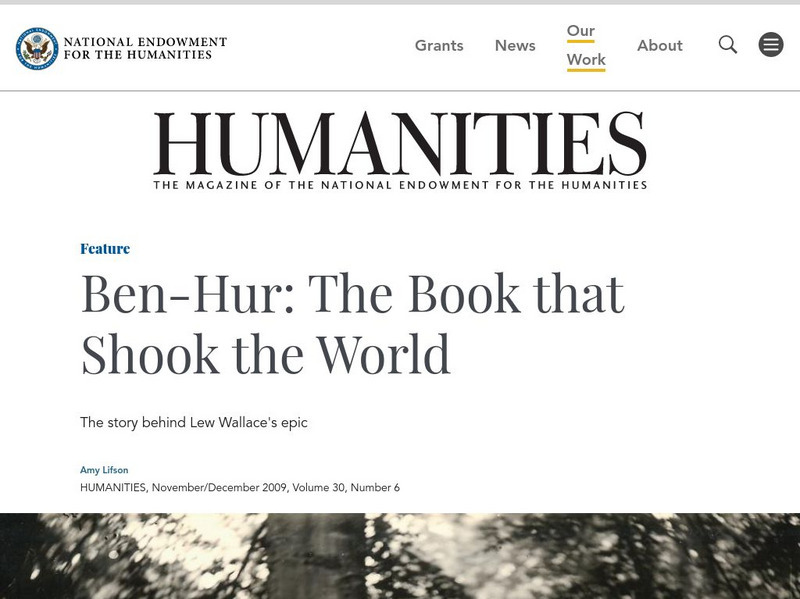 Neh: Humanities: Ben Hur: The Book That Shook the World Article