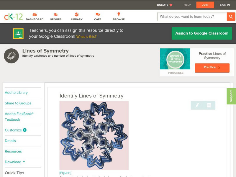Ck 12: Geometry: Lines of Symmetry Unit Plan Ck 12: Geometry: Lines of Symmetry Unit Plan