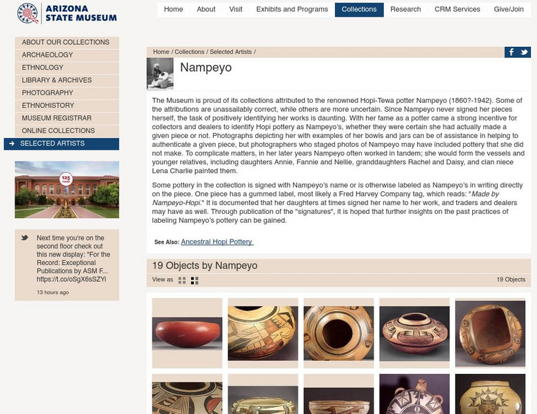 Arizona State Museum: A Nampeyo Showcase Graphic Arizona State Museum: A Nampeyo Showcase Graphic