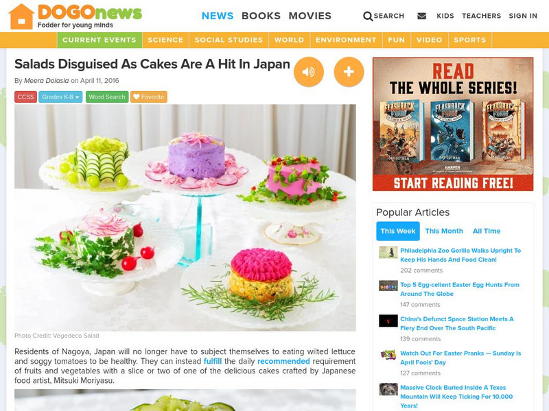 Dogo News: Week of 4 18 16: Salads Disguised as Cakes Are a Hit in Japan Article