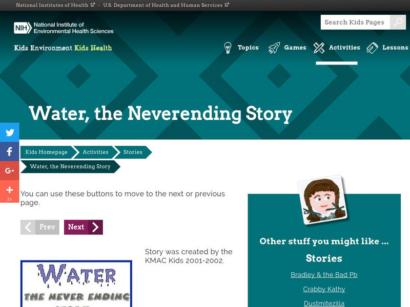 Niehs: Kids' Pages: Water, the Never Ending Story eBook
