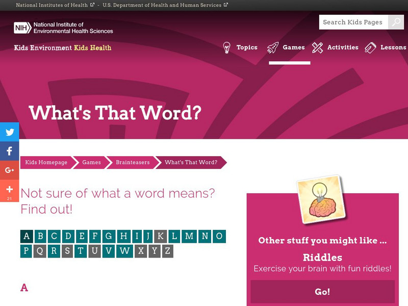 Niehs: What's That Word? Handout Niehs: What's That Word? Handout