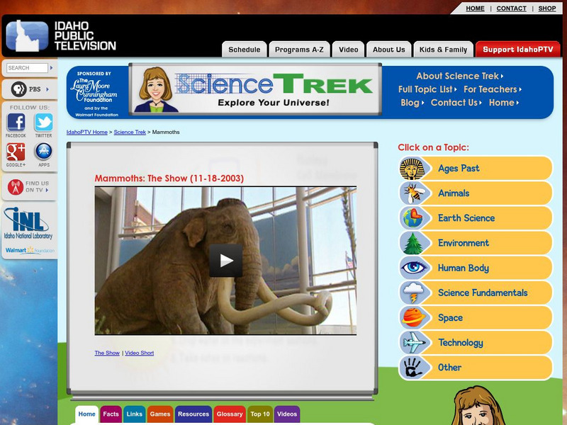 Idaho Ptv: Dialogue for Kids: Mammoths Website