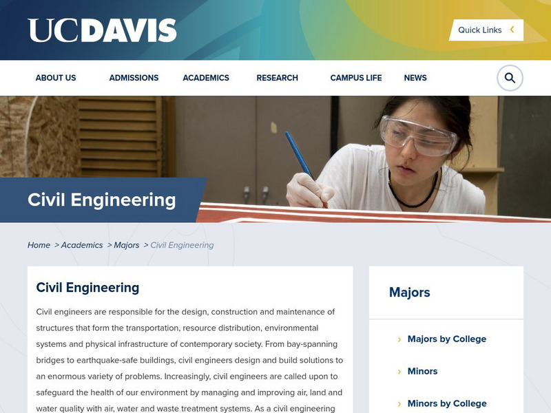Uc Davis Undergraduate Admissions: Civil Engineering Website Uc Davis Undergraduate Admissions: Civil Engineering Website