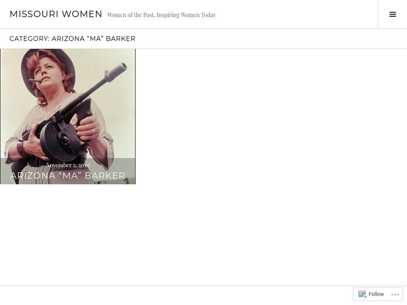 Missouri Women: Arizona "Ma" Barker Activity