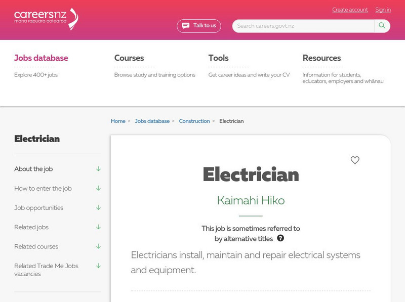 Career Nz: Electrician Website Career Nz: Electrician Website