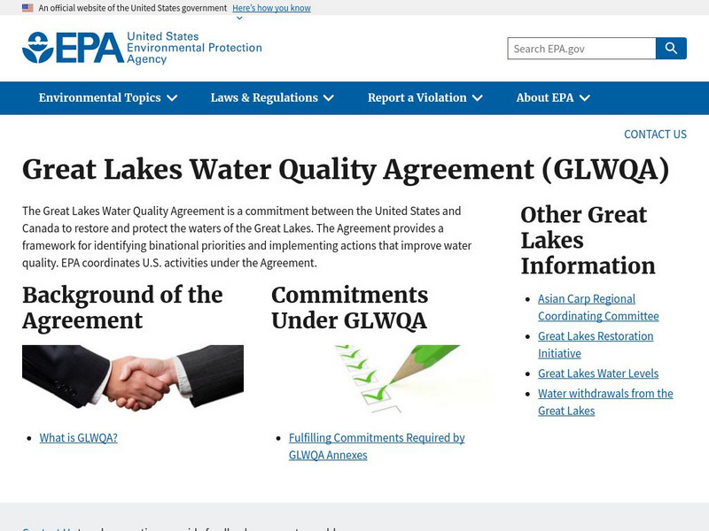 Epa: Canada: Great Lakes Water Quality Agreement Website Epa: Canada: Great Lakes Water Quality Agreement Website