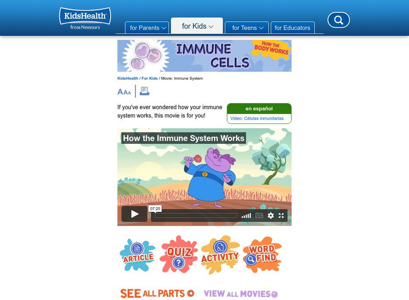 Kids Health: Immune Cells Instructional Video Kids Health: Immune Cells Instructional Video