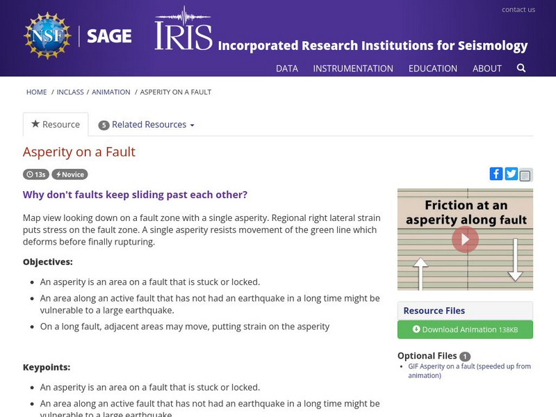 Iris: Asperity on a Fault Instructional Video