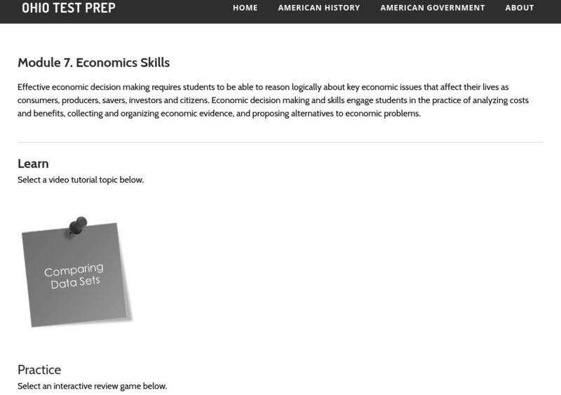 Ohio Test Prep: Module 7: Economics Skills Study Guide Ohio Test Prep: Module 7: Economics Skills Study Guide