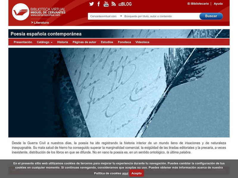 Biblioteca Virtual Miguel De Cervantes: Poesia Espanola Contemporanea Website Biblioteca Virtual Miguel De Cervantes: Poesia Espanola Contemporanea Website