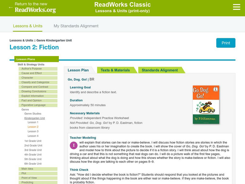 Read Works: Lessons: Go, Dog. Go! Lesson Plan Read Works: Lessons: Go, Dog. Go! Lesson Plan