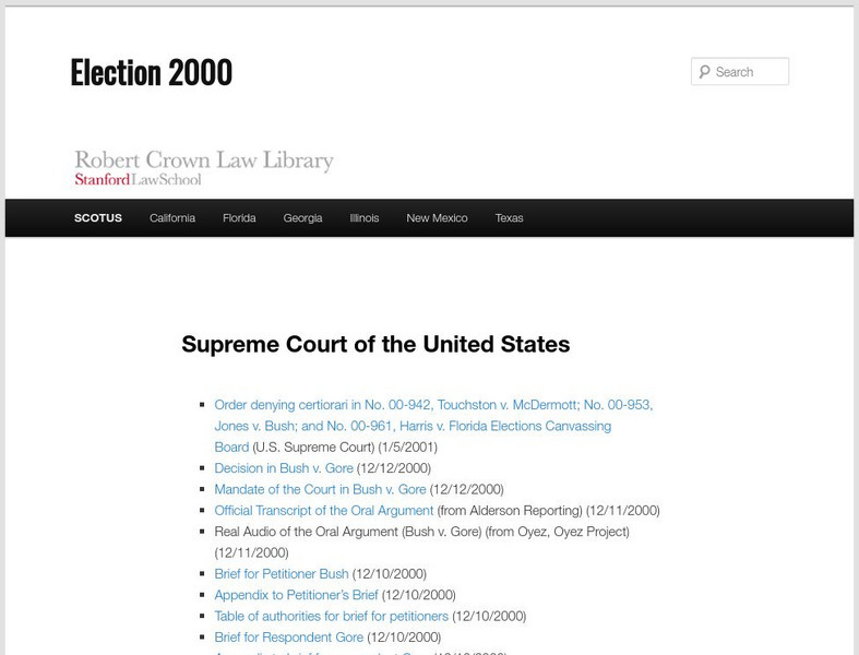 Law and Election 2000 Website Law and Election 2000 Website