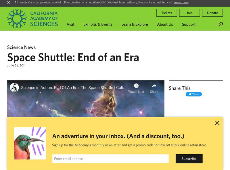 California Academy of Sciences: Space Shuttle: The End of an Era Instructional Video
