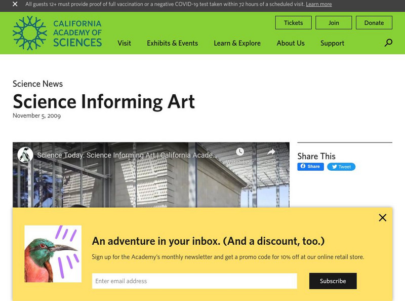 California Academy of Sciences: Science Informing Art Instructional Video