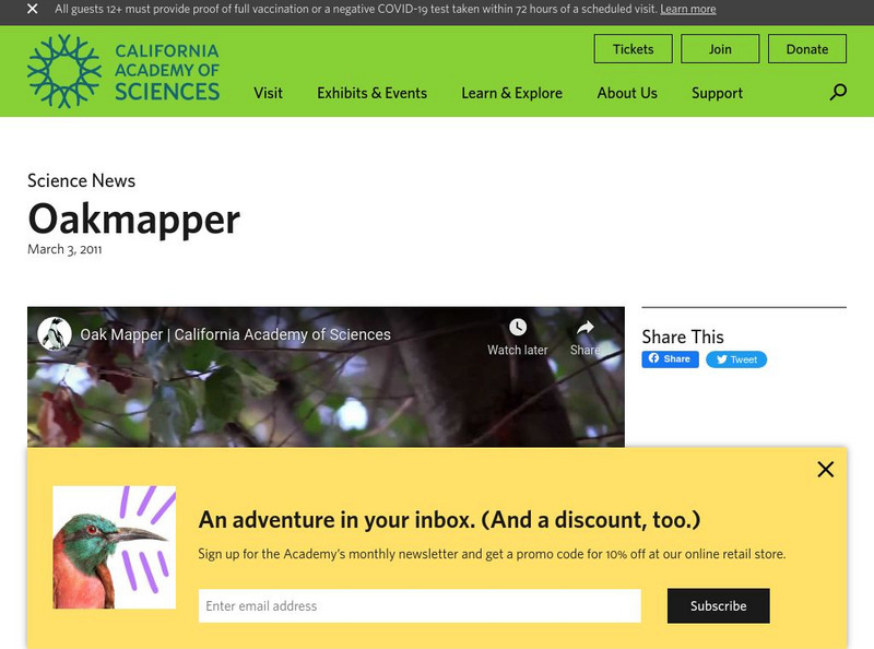California Academy of Sciences: Oakmapper Instructional Video