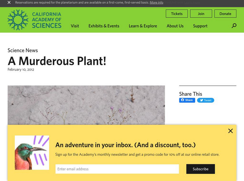 California Academy of Sciences: The Discovery of a New Carnivorous Plant Instructional Video California Academy of Sciences: The Discovery of a New Carnivorous Plant Instructional Video