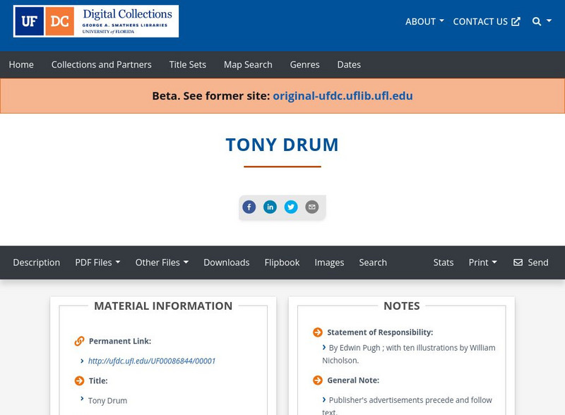 Baldwin Library: Tony Drum Primary Baldwin Library: Tony Drum Primary