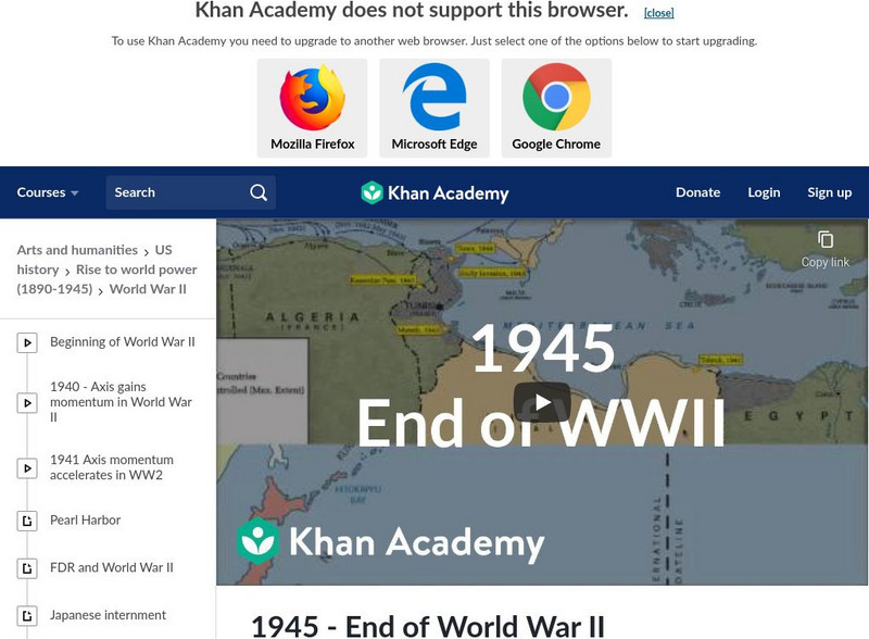Khan Academy: 1945 End of World War Ii Instructional Video