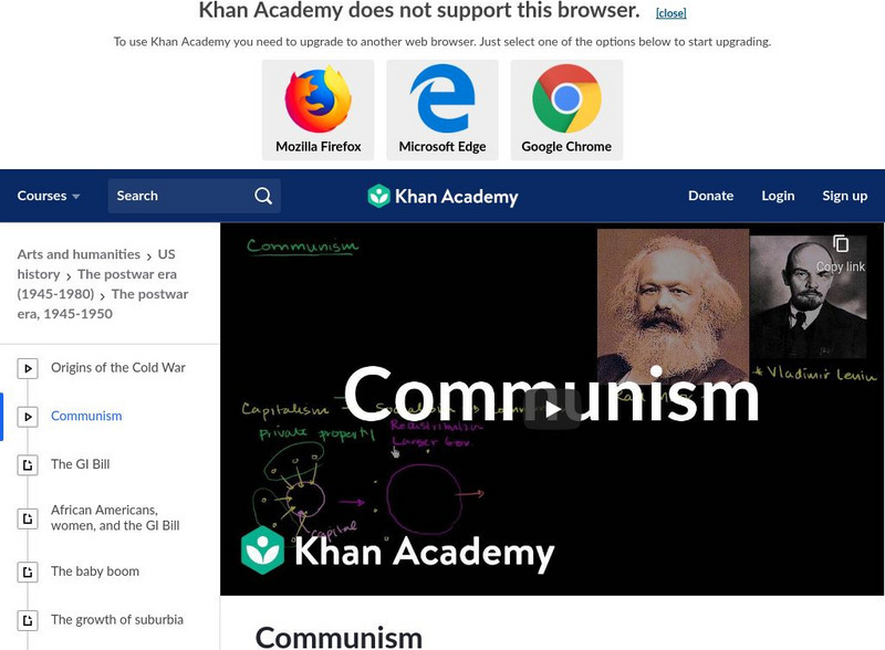 Khan Academy: Communism Instructional Video